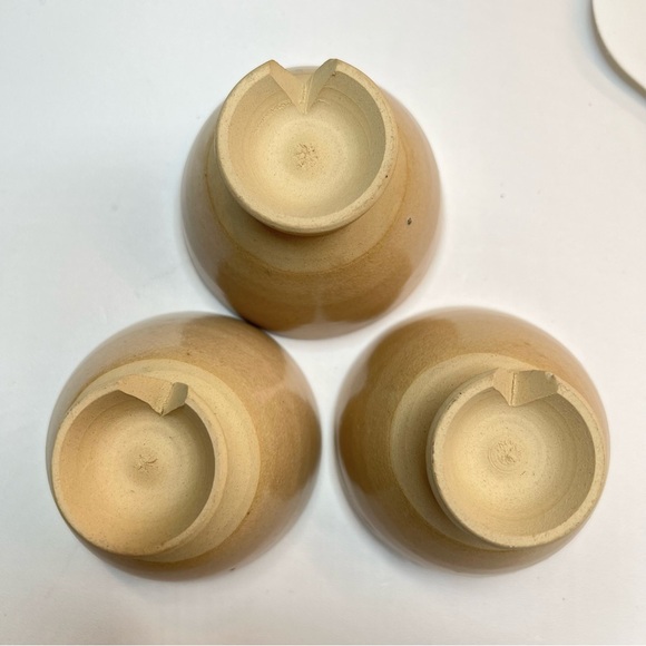 Vintage Hagi Ware Japanese Teapot and 3 Cups Handmade and Signed Studio Art - Picture 5 of 16